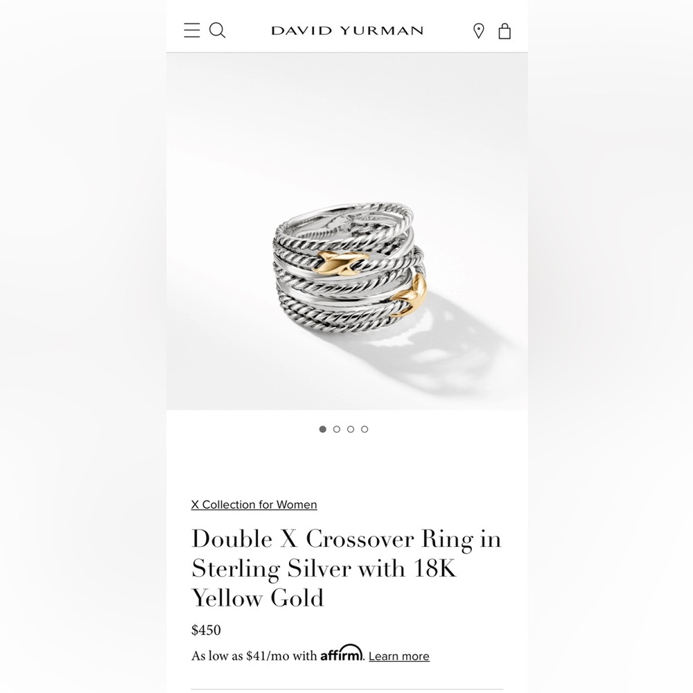 David Yurman Double Crossover Ring